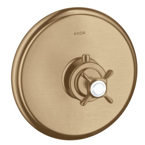 AXOR-HG-AXOR-Montreux-Thermostat-HighFlow-Unterputz-mit-Kreuzgriff-Brushed-Bronze-16815140 gallery number 1